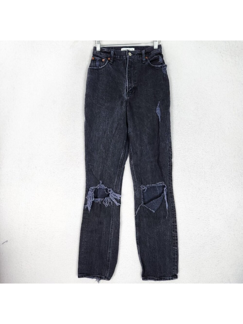 Abercrombie Fitch Jeans Womens 25 0 Long Black 90s Straight Ultra High Rise